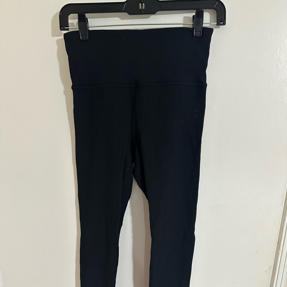 Athleta Women’s Black Ribbed Leggings
